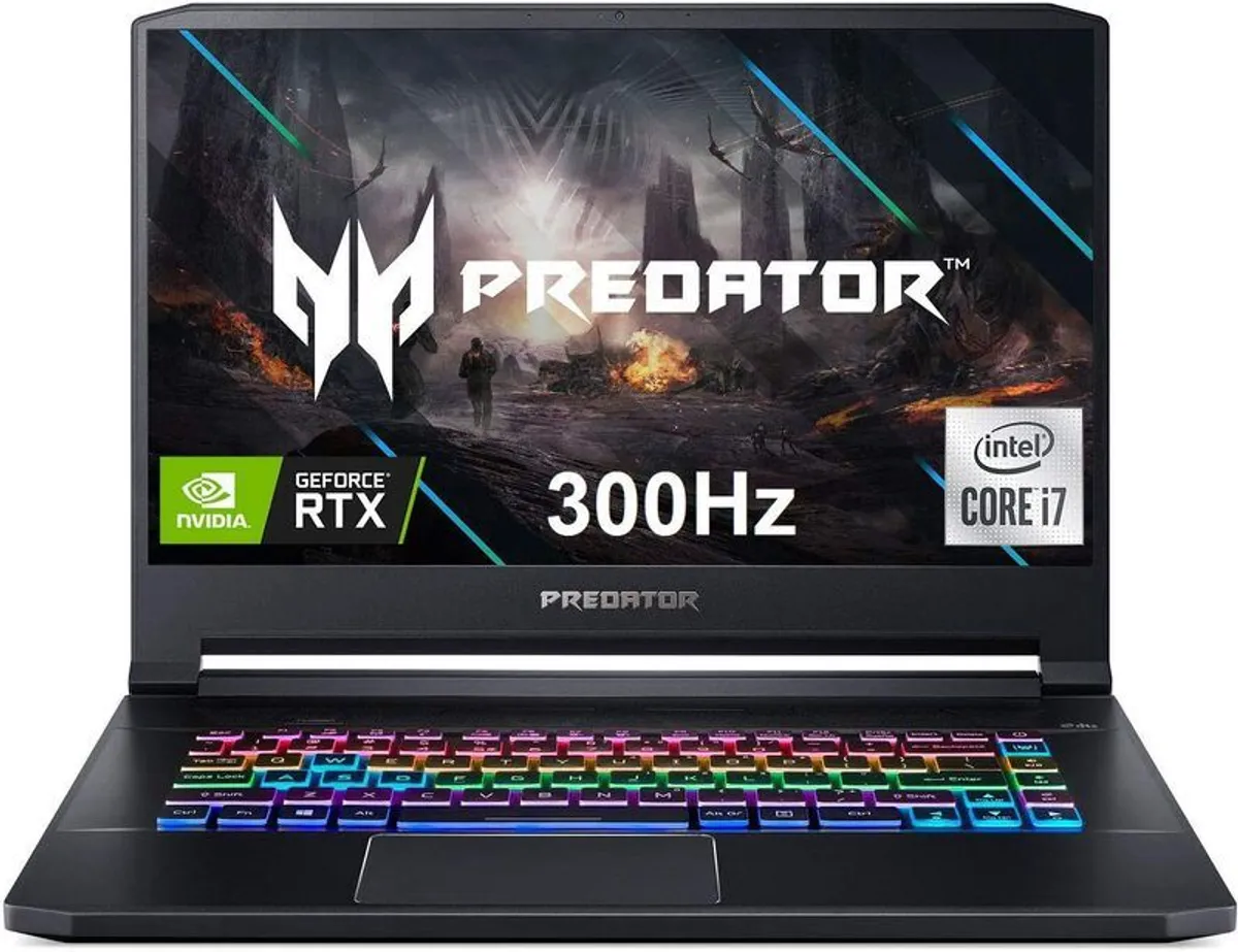 Acer predator triton 500 pt515-52 gaming laptop, intel i7-10750h, nvidia geforce rtx 2070 super, 15. 6" fhd nvidia g-sync display, 300hz, 16gb dual-channel ddr4, 512gb nvme ssd, rgb backlit kb - Image 1