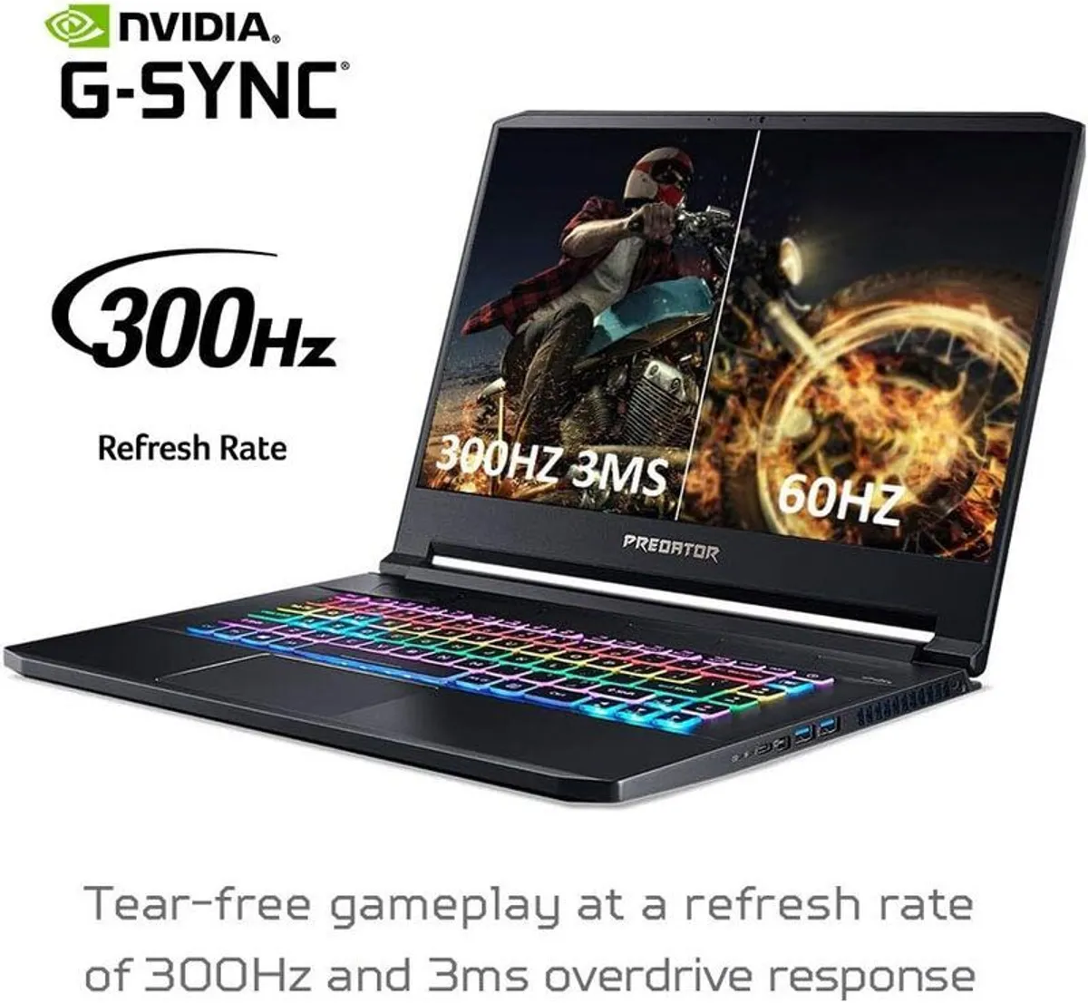 Acer predator triton 500 pt515-52 gaming laptop, intel i7-10750h, nvidia geforce rtx 2070 super, 15. 6" fhd nvidia g-sync display, 300hz, 16gb dual-channel ddr4, 512gb nvme ssd, rgb backlit kb - Image 4