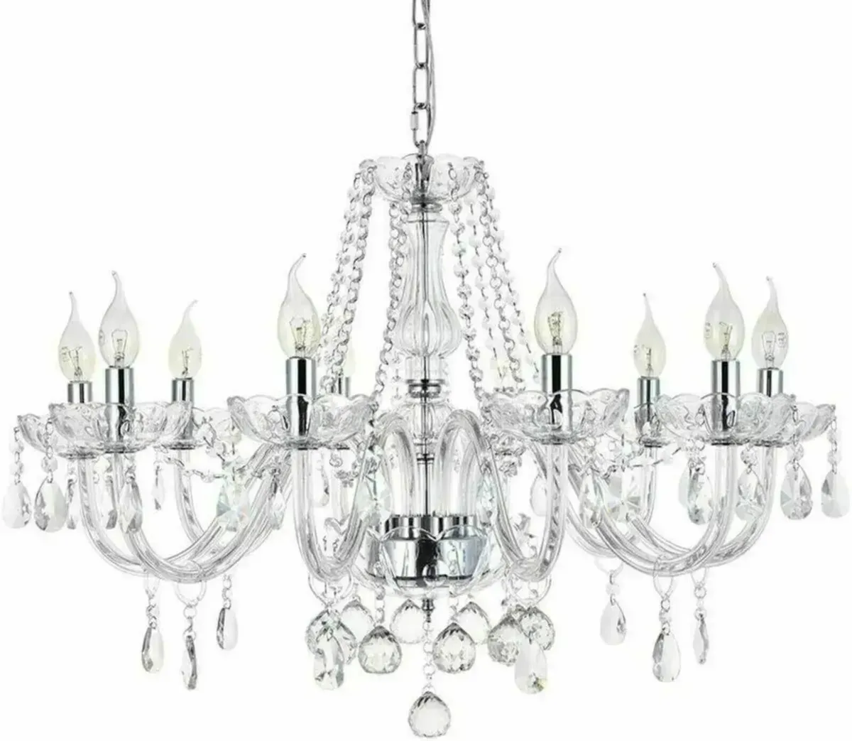 Chandelier Modern Crystal 10 Lights Clear - Image 3