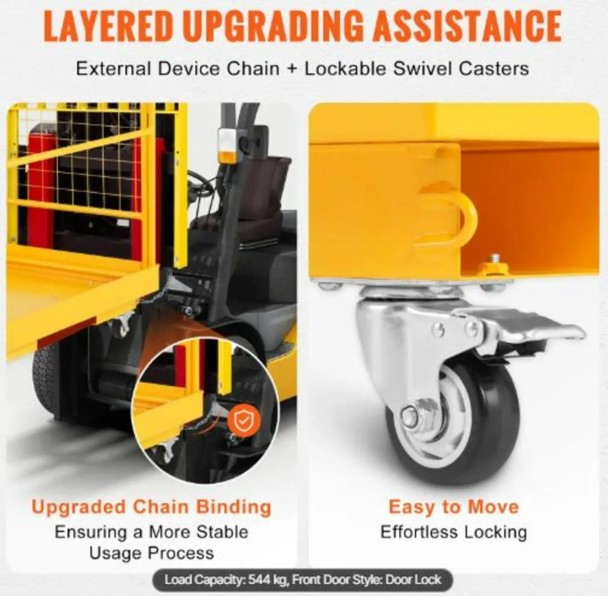 Forklift Safety Cage, 544.3 kg Load Capacity, - Image 2
