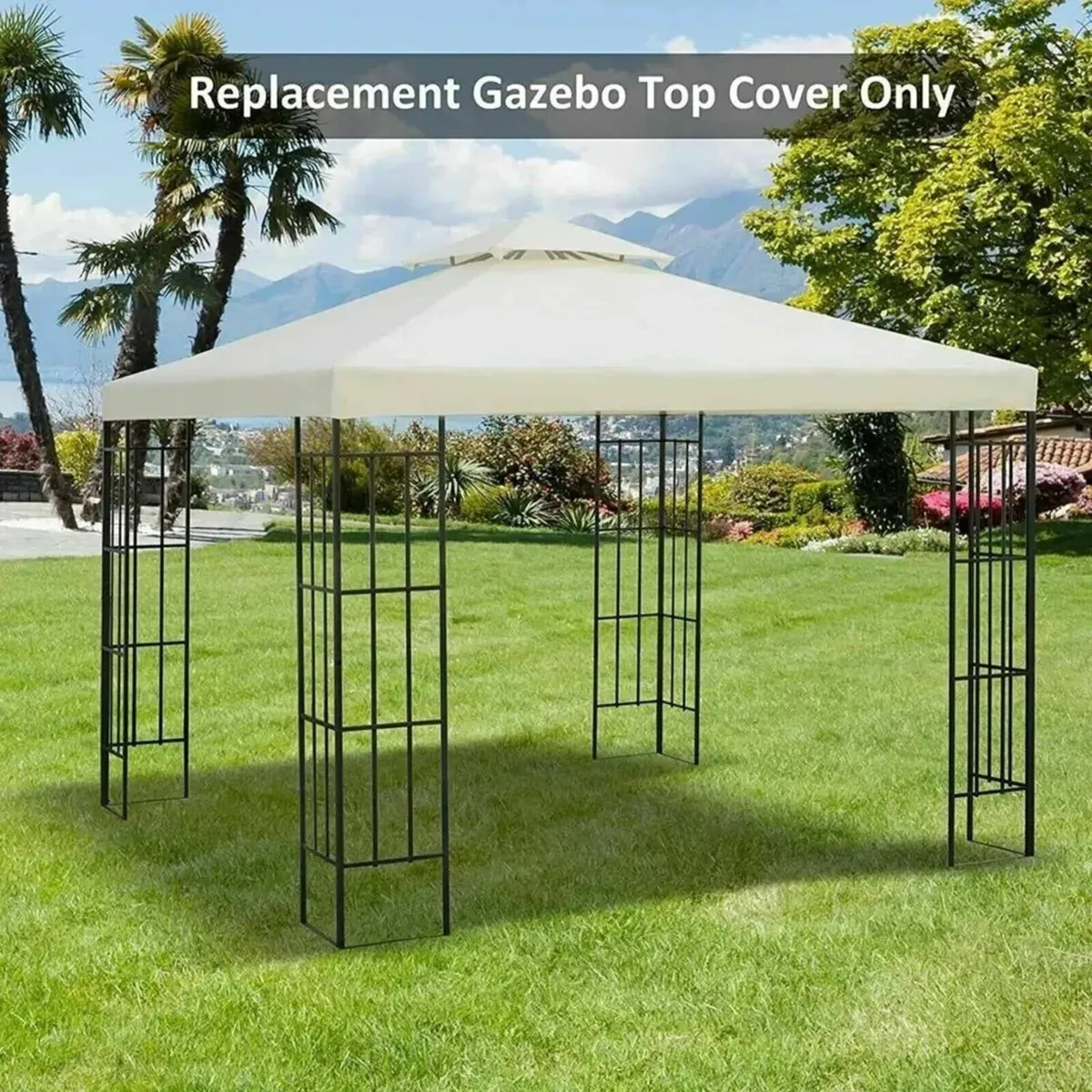 3x3m Gazebo Canopy Replacement Cover - Waterproof - Image 1