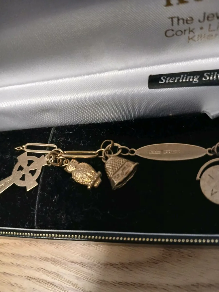 9 CARAT GOLD BEAUTIFUL CHARM BRACELET - Image 1