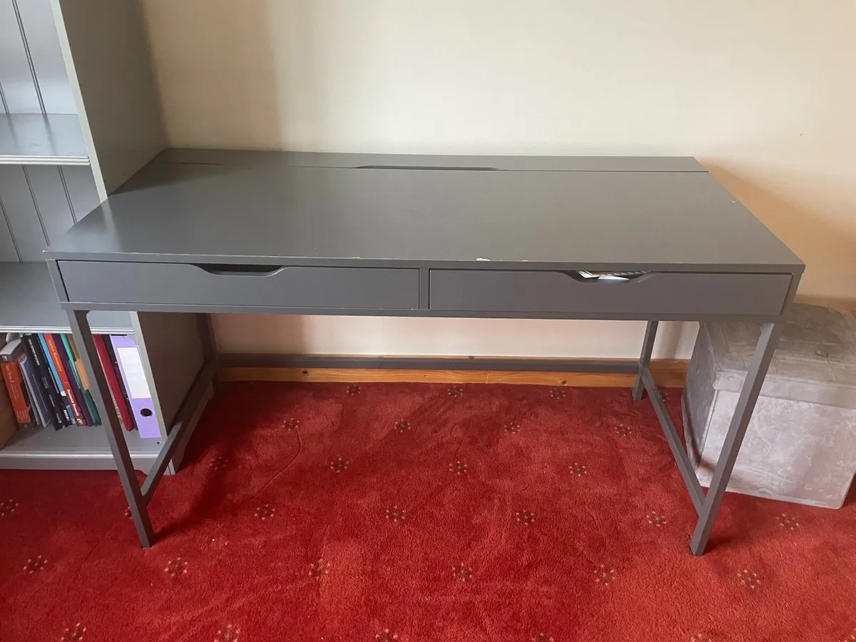 IKEA ALEX Desk – Dark Grey – 132x58 cm – €50 - Image 1