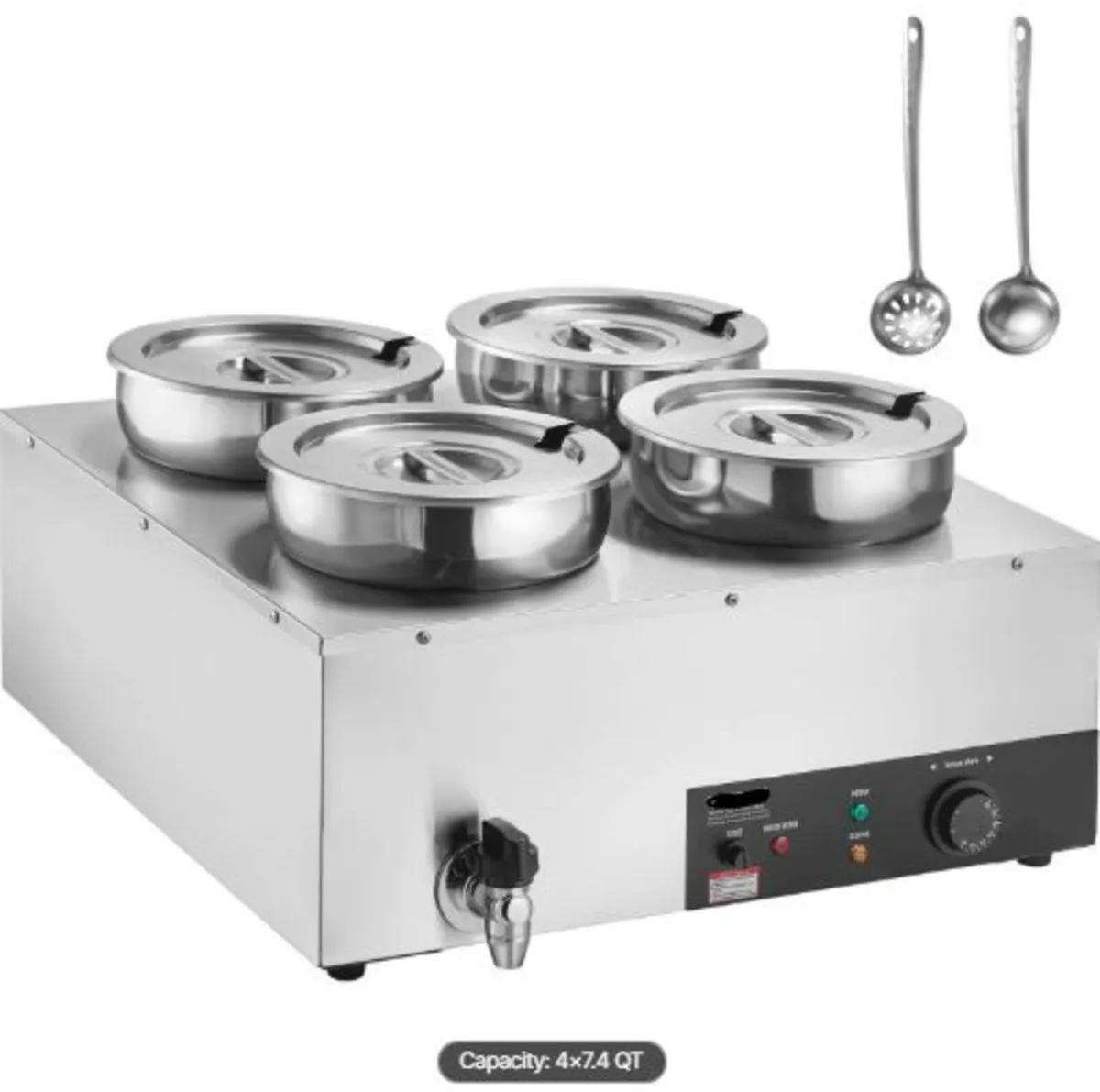 Commercial Soup Warmer Soup Station with 4*7.4Qt - Image 1