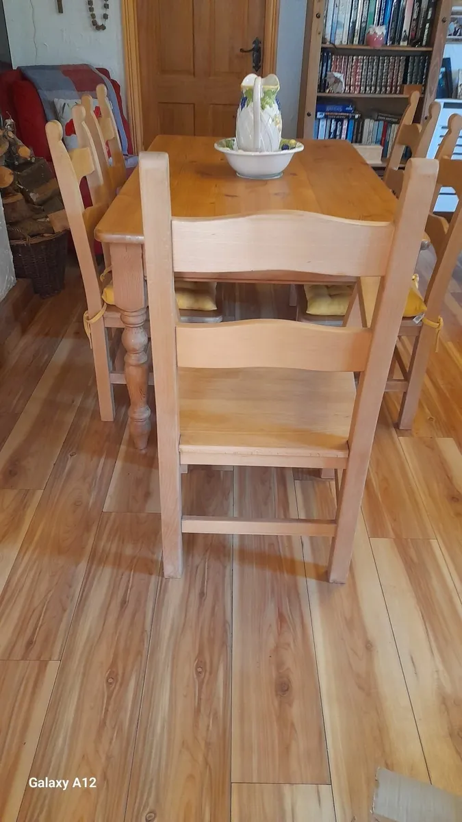 Vintage handmade table and chairs - Image 1