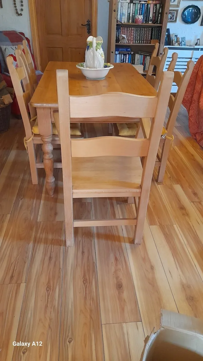 Vintage handmade table and chairs - Image 4
