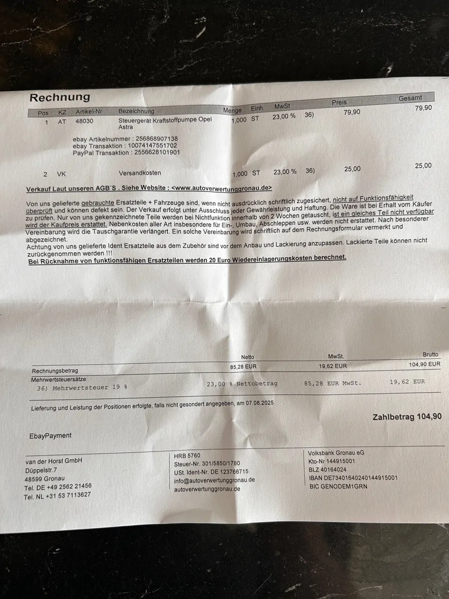 Opel fuel pump module 495086337 - Image 4