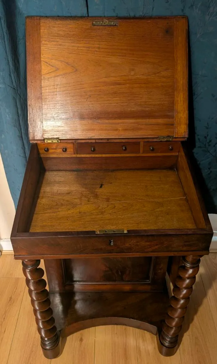 Victorian Mahogany Davenport - Image 3