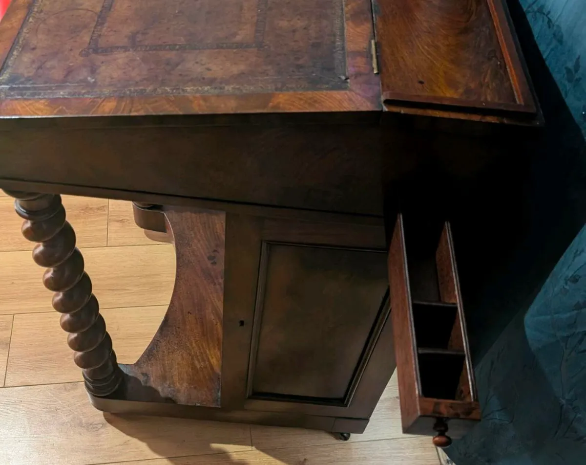 Victorian Mahogany Davenport - Image 4