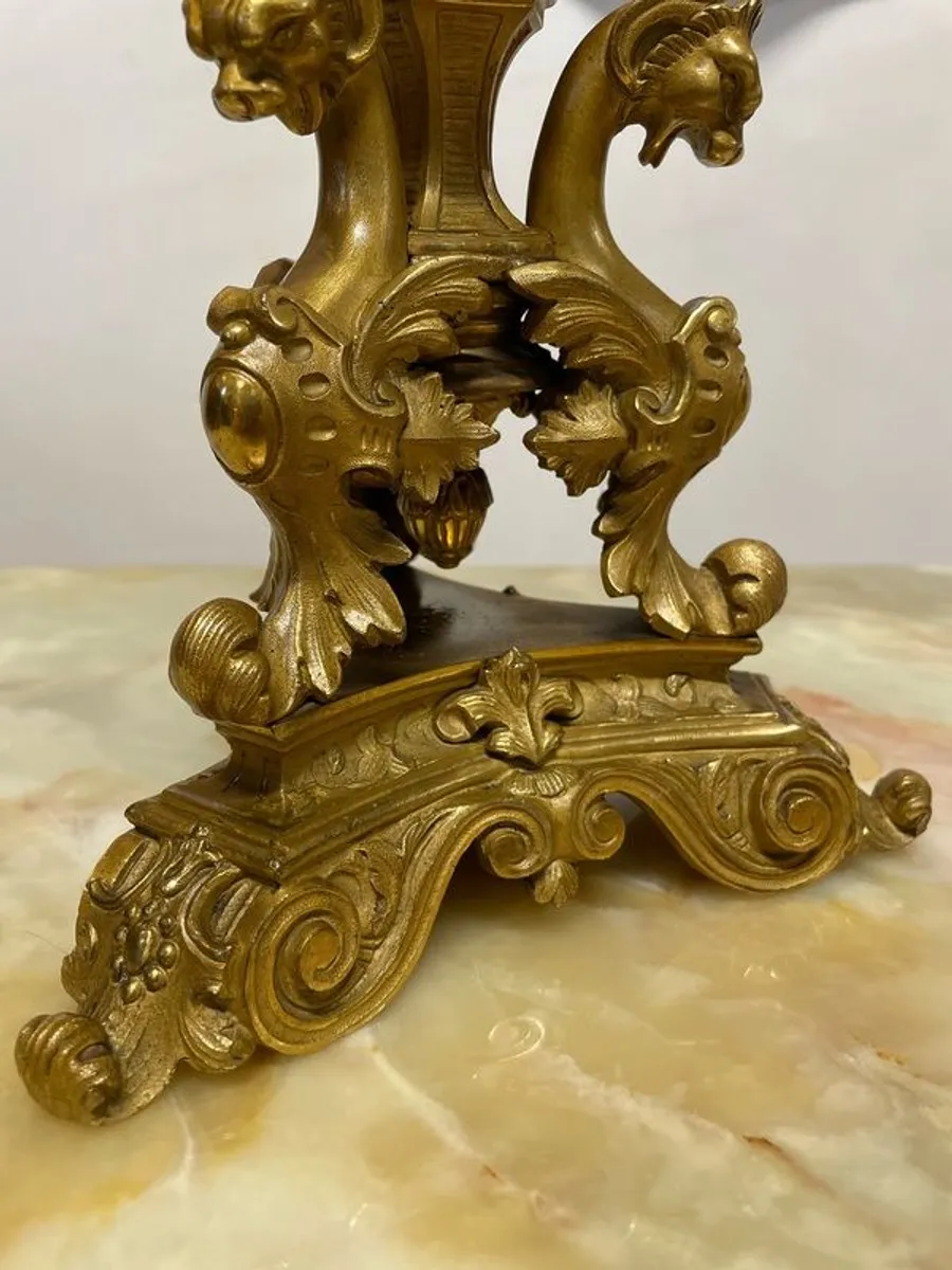 Antique Pair of French Bronze Candelabras - Image 3
