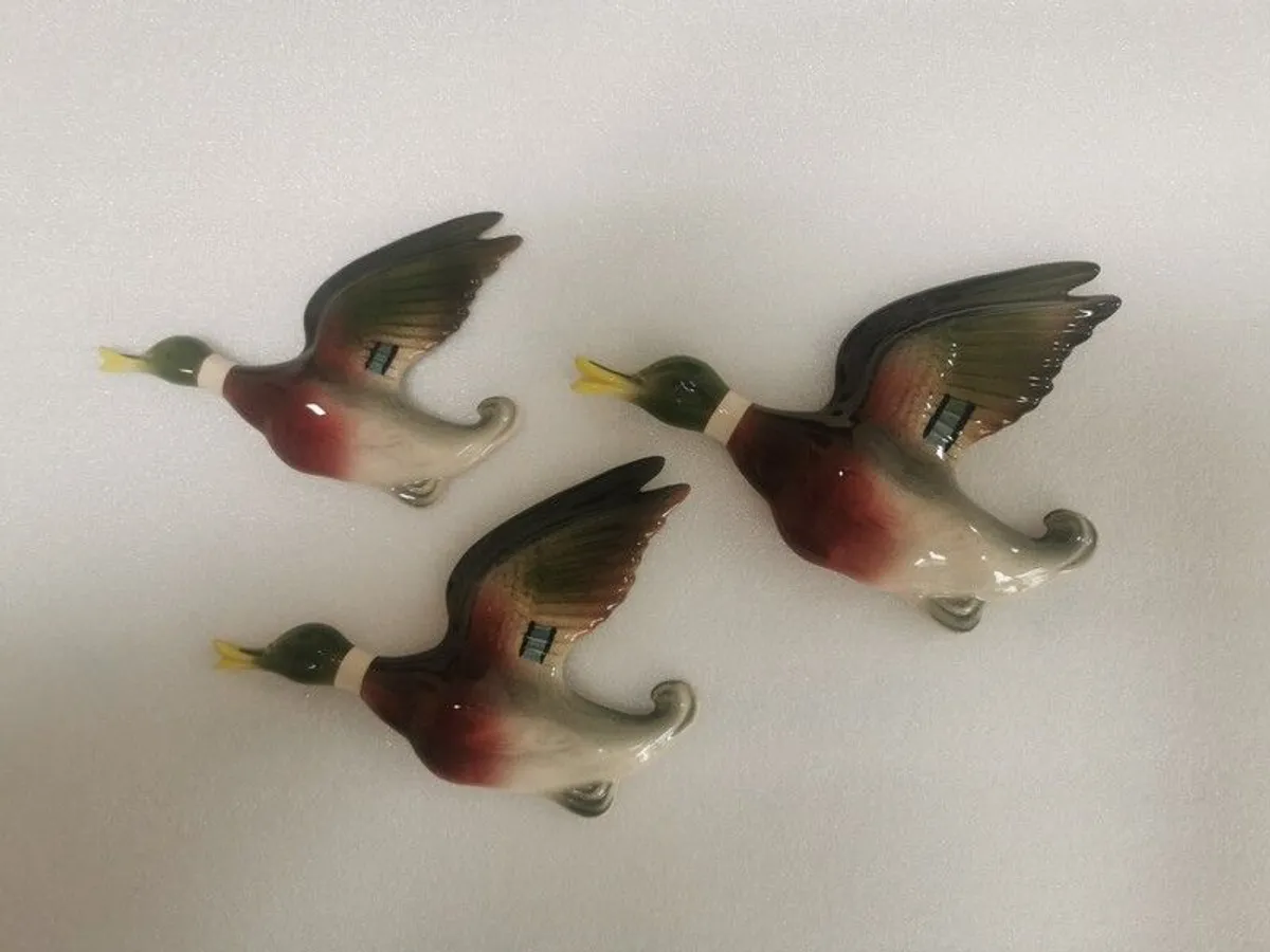 Vintage Staffordshire Flying Ducks - Image 1