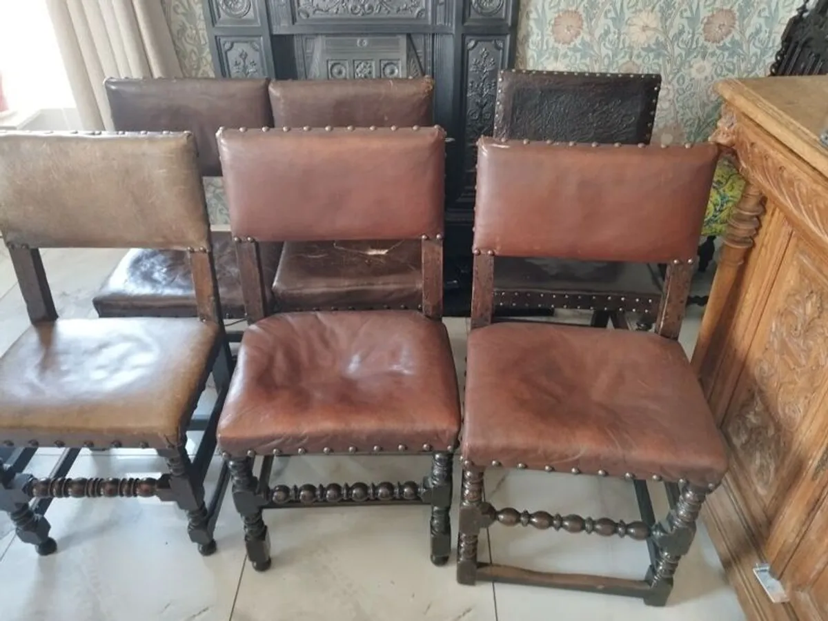 6 oak dining chairs - Image 1