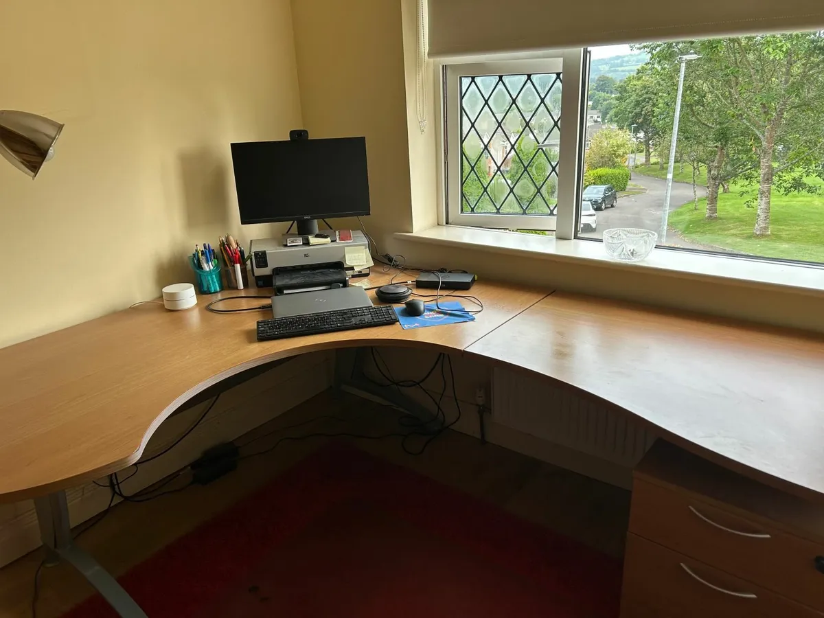 Office Desk and 2 Drawer Pedestal - Image 1