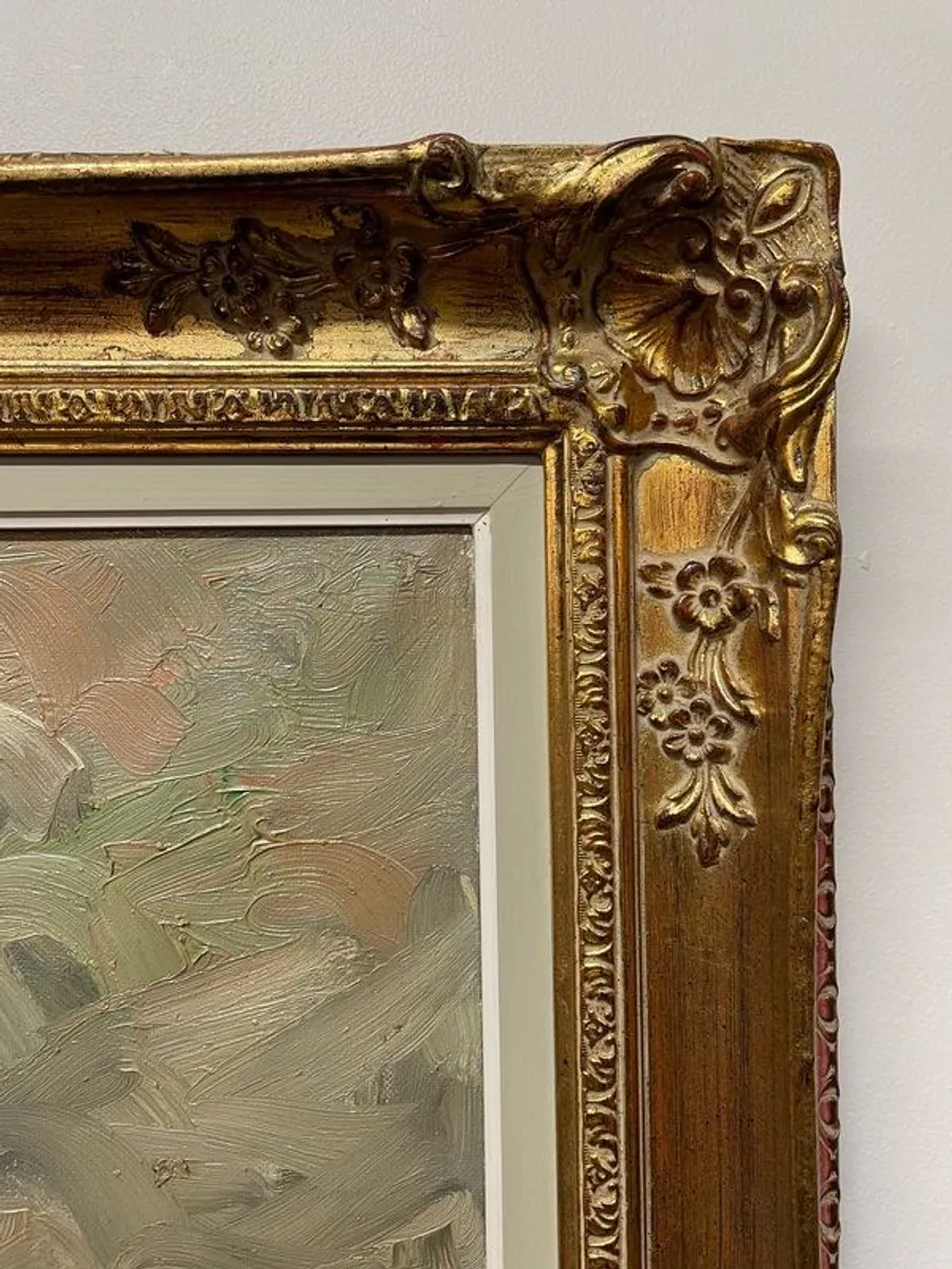 Jean Jacques Foulon "Still Life with Flowers" Oil on Canvas - Image 3