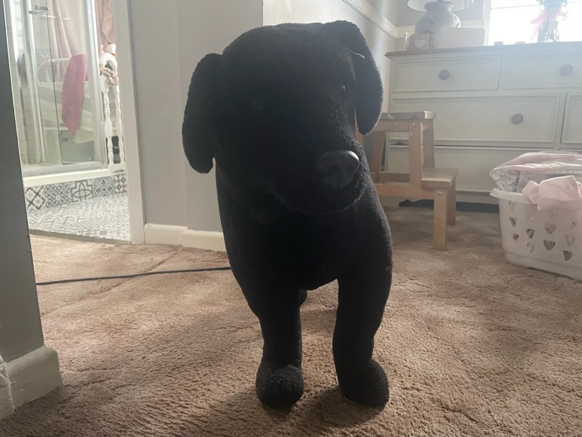 Life size black Labrador teddy bear - Image 2