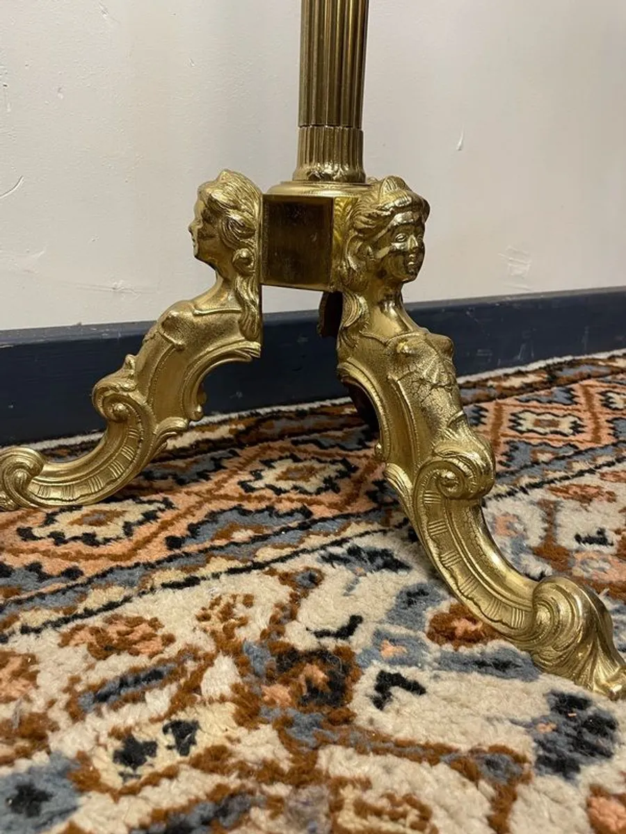 1970s Italian Midcentury Hollywood Regency Style Brass Floor Coat Hanger - Image 4