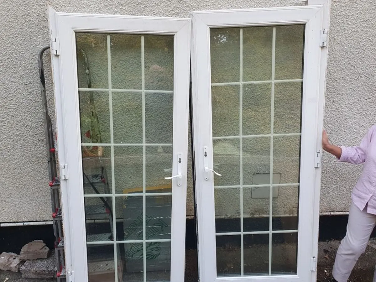 2 PVC French doors