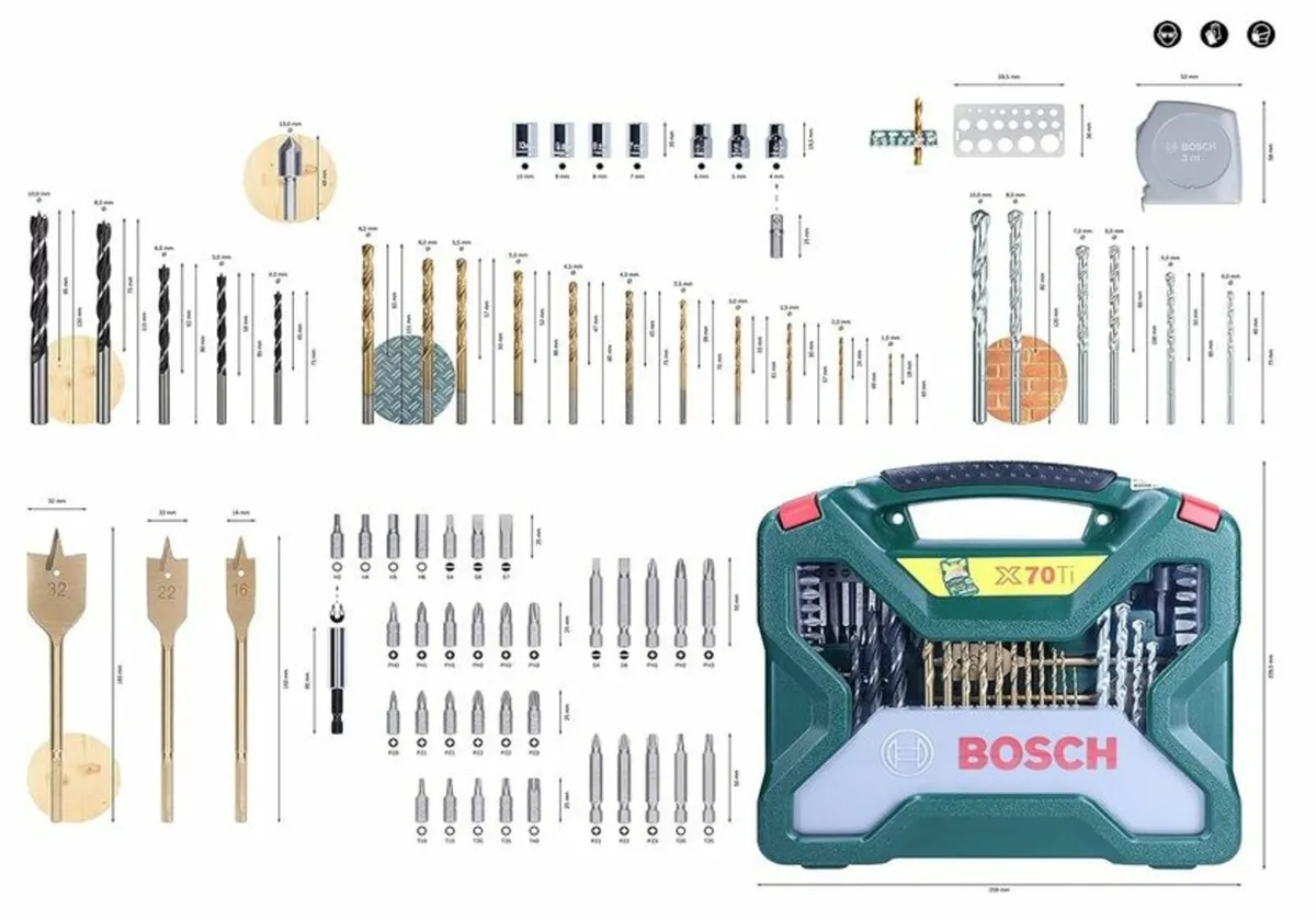 Bosch X-Line Titanium Drill & Screwdriver Bit Set - Image 3