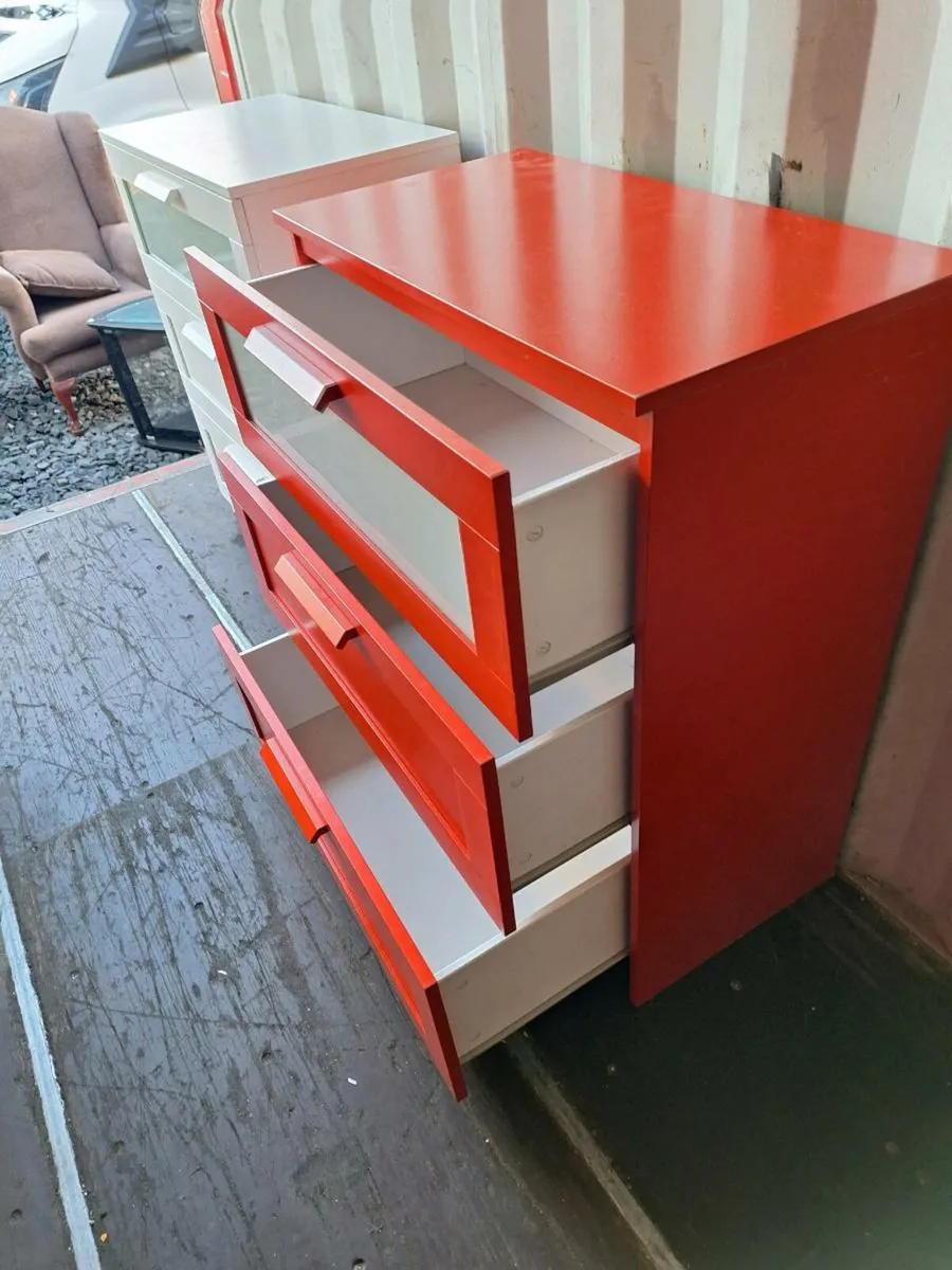 Red chest of drawers (DELIVERY) - Image 3