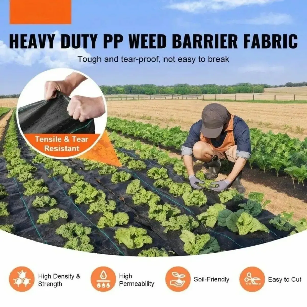 Landscape Ground Cover Anti-Grass Fabric Roll - Image 4