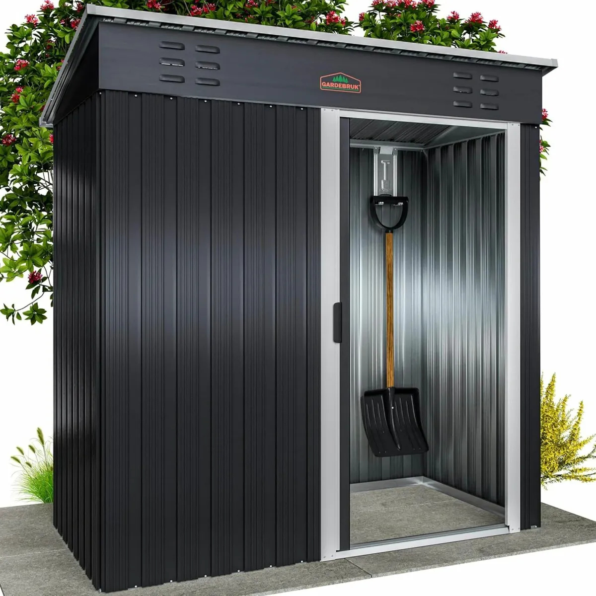 Metal Tool Shed 6 x 5 x 3 ft Sliding Door Rustproo - Image 1