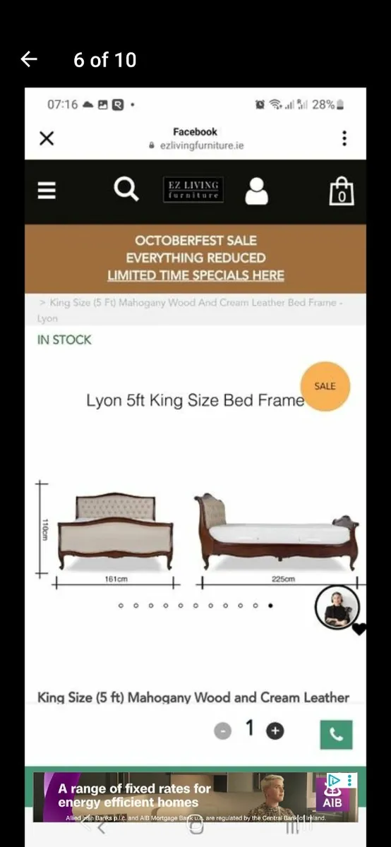 King-size bed EZ Living Furniture - Image 3