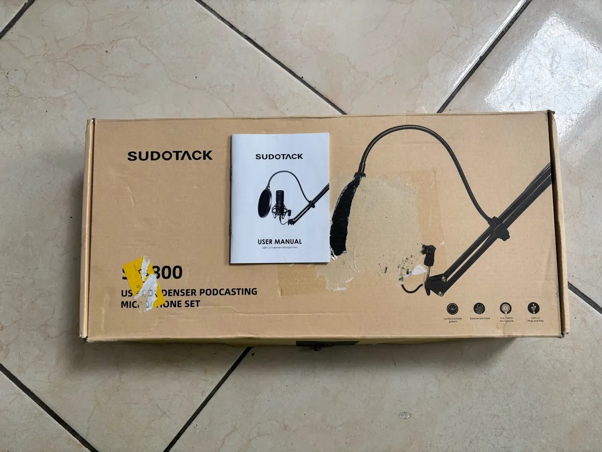 Brand new. USB condenser podcast microphone set - Image 1