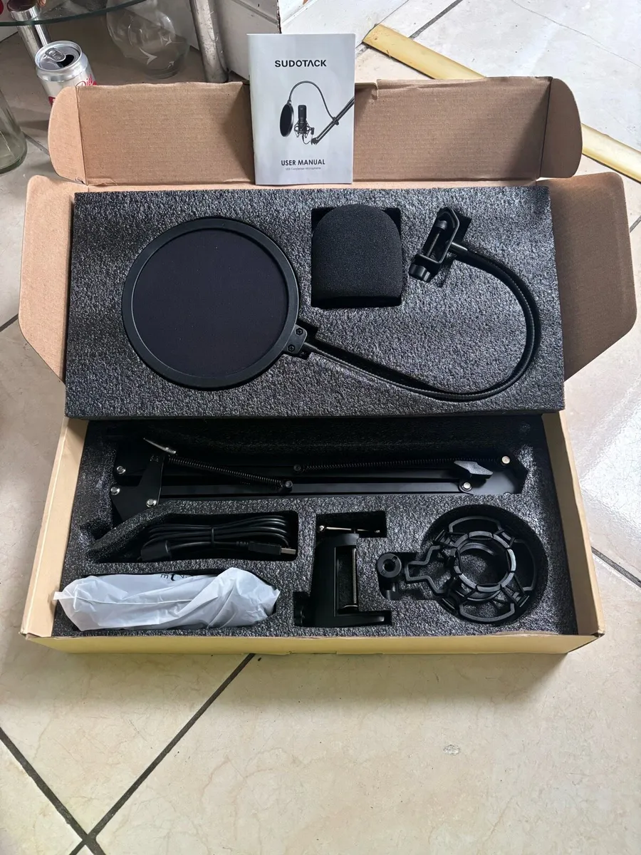 Brand new. USB condenser podcast microphone set - Image 2