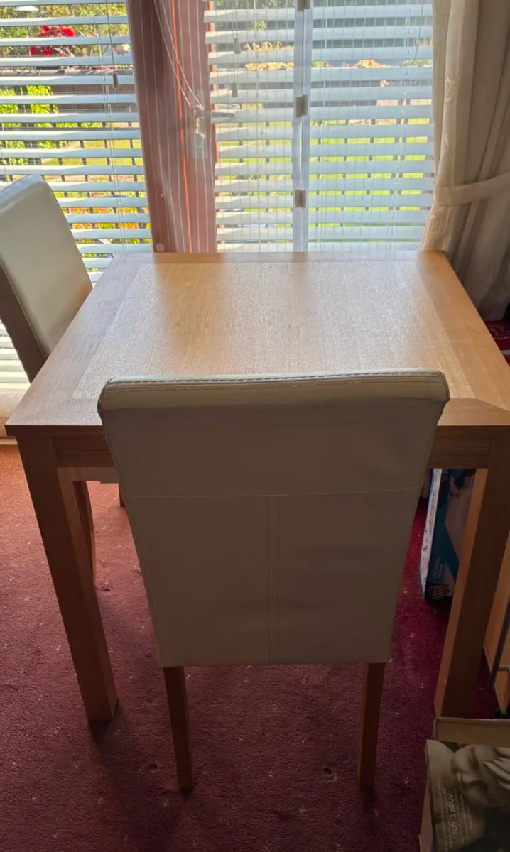 Wooden table and 2 chairs - Image 3