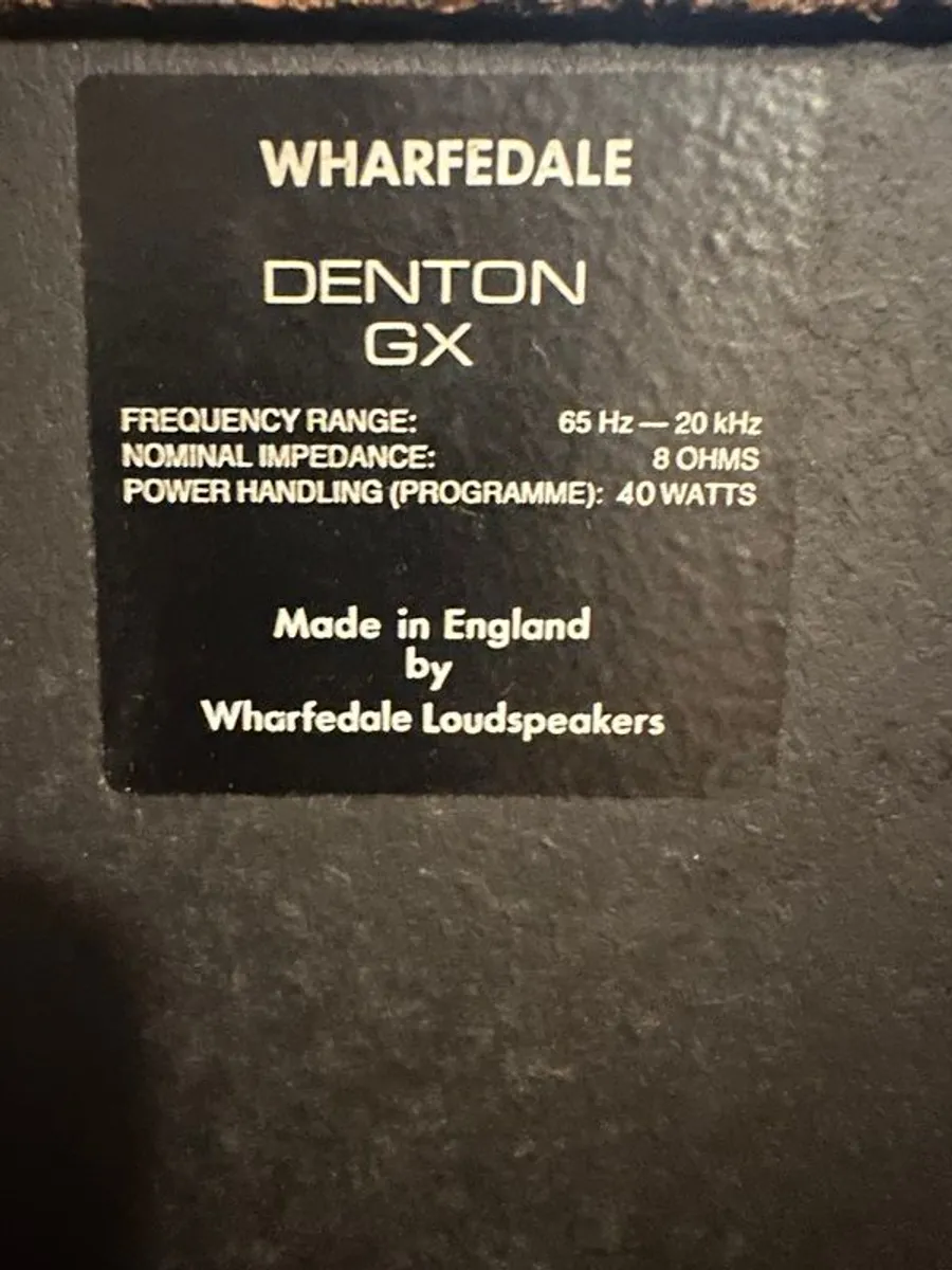 Pair of Warf-dale Denton GX speakers - Image 2