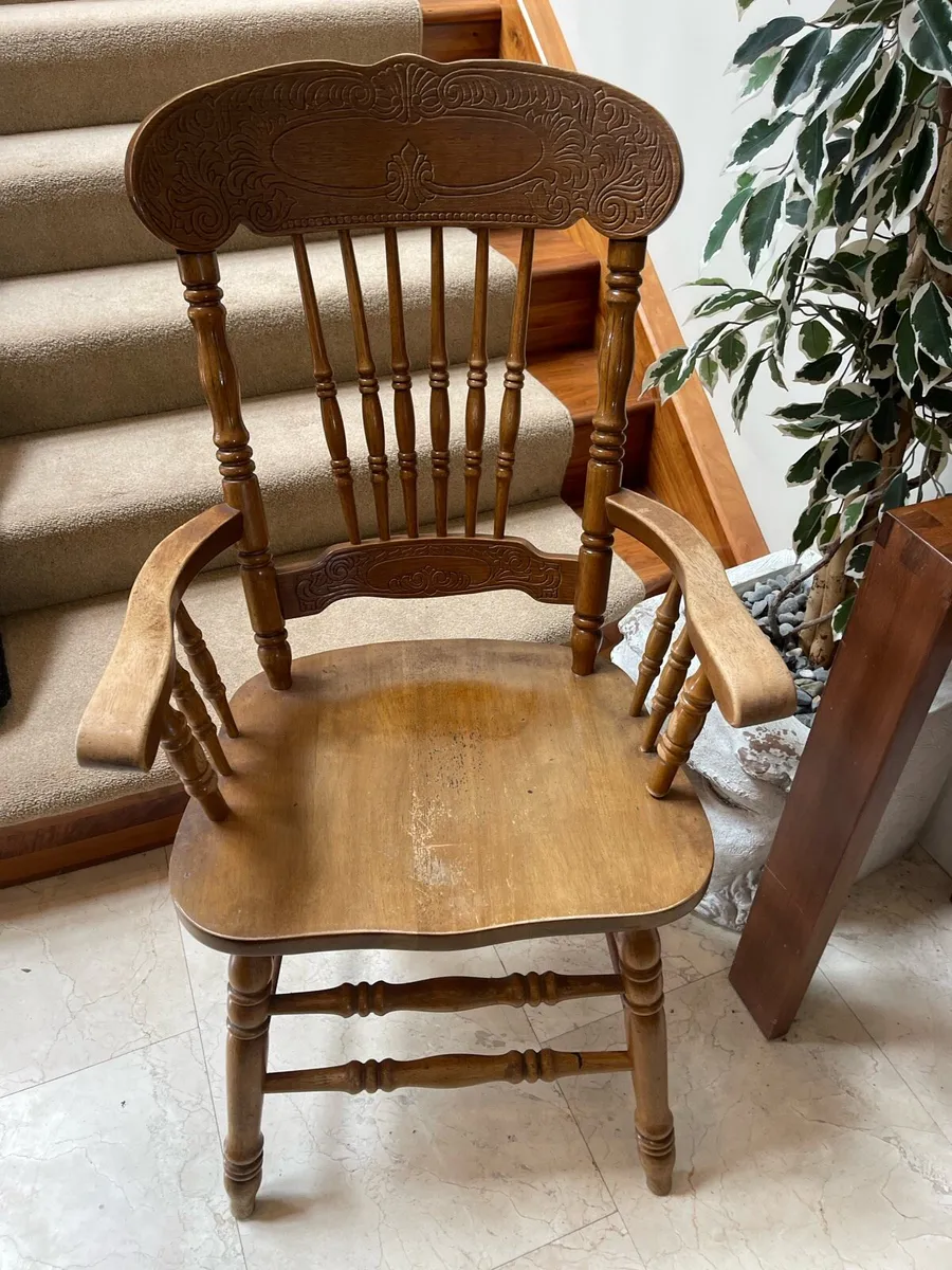Really Solid Wooden Dining Carver Chair - Armchair - Image 1
