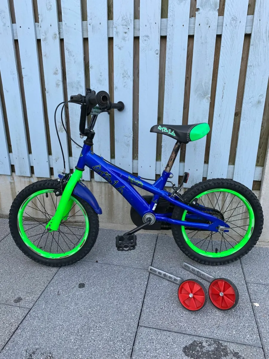 16 Inch Bike Blue/Green 5 - 6 Years - Image 1