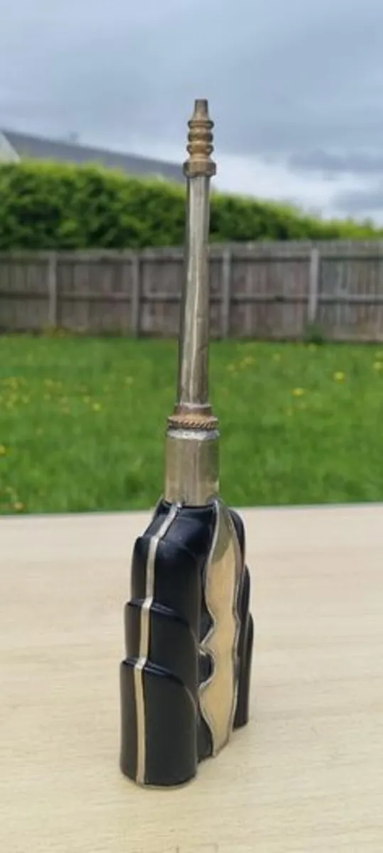 Art Deco Metal Perfume Bottle - Image 2