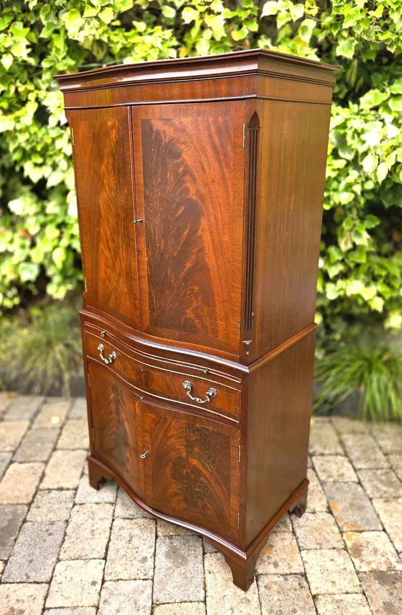 Vintage Mahogany Linen Cabinet - Image 1