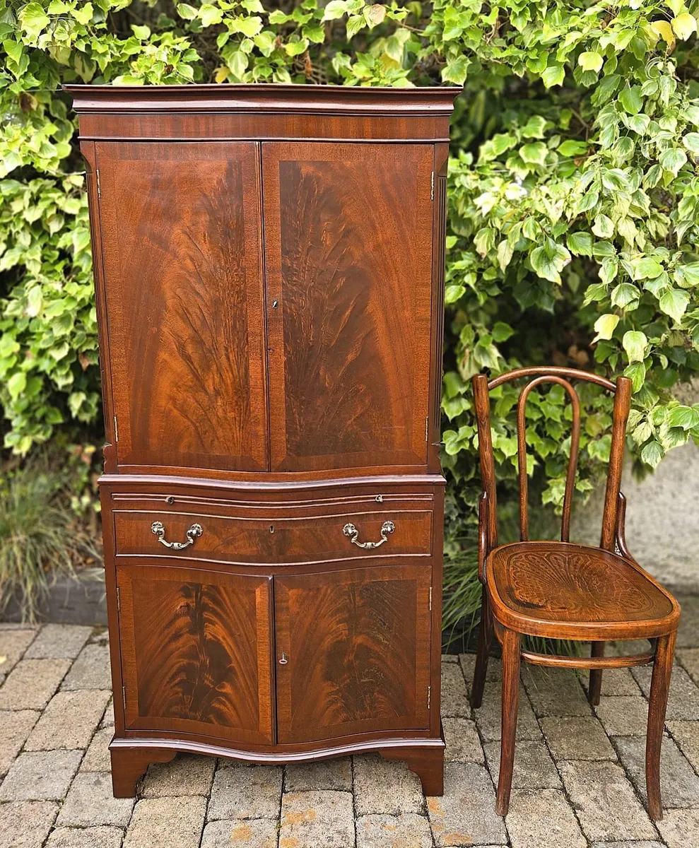 Vintage Mahogany Linen Cabinet - Image 2