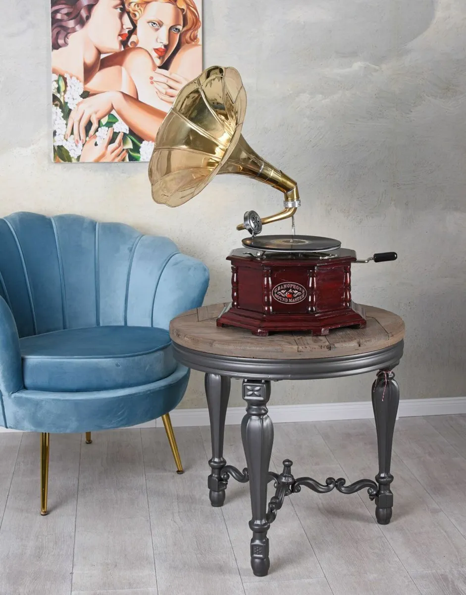 Vintage Gramophone Villa Fitzgerald Replica Wooden - Image 2