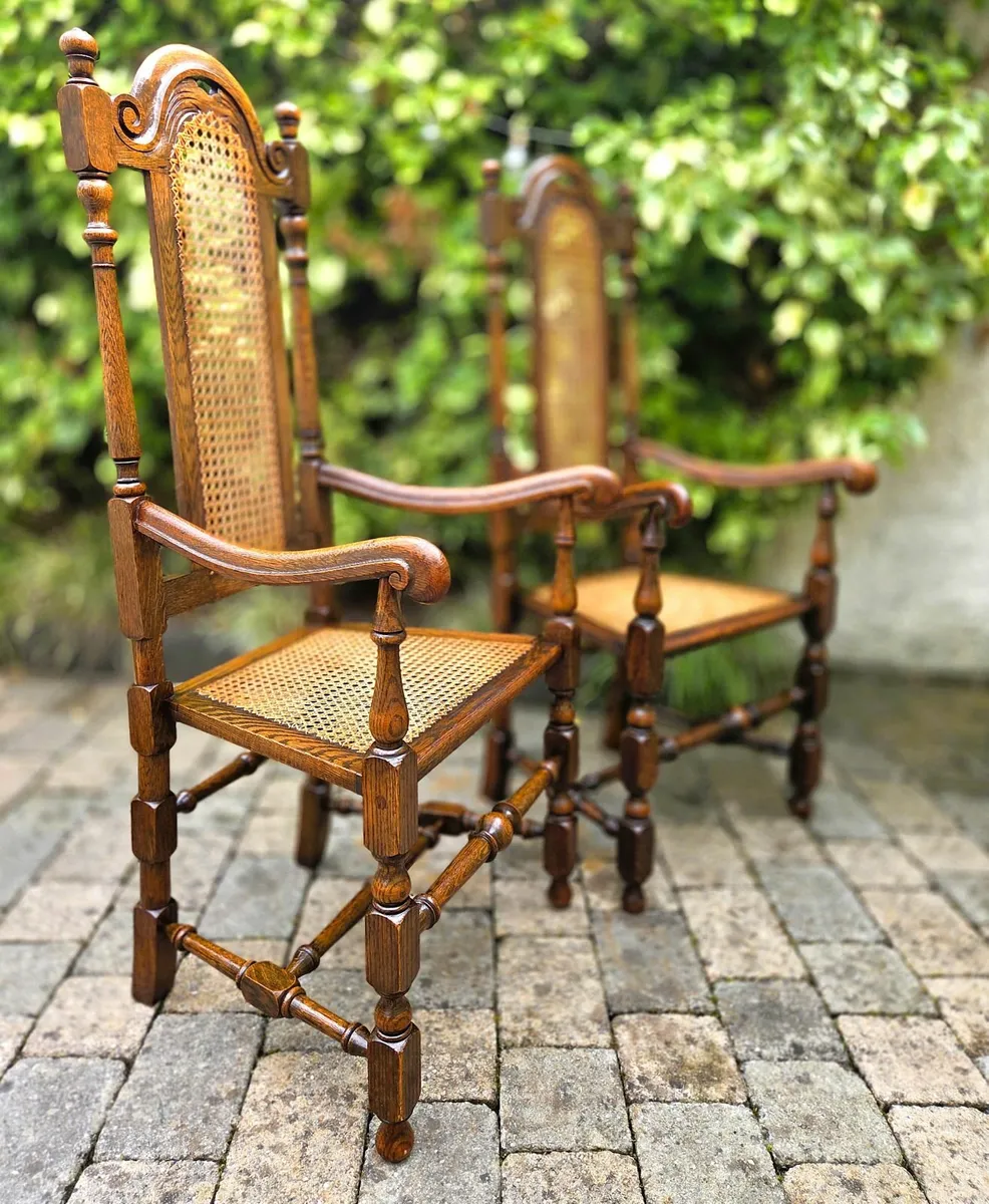 Pair of Victorian Oak Armchairs- Circa 1880 - Image 1