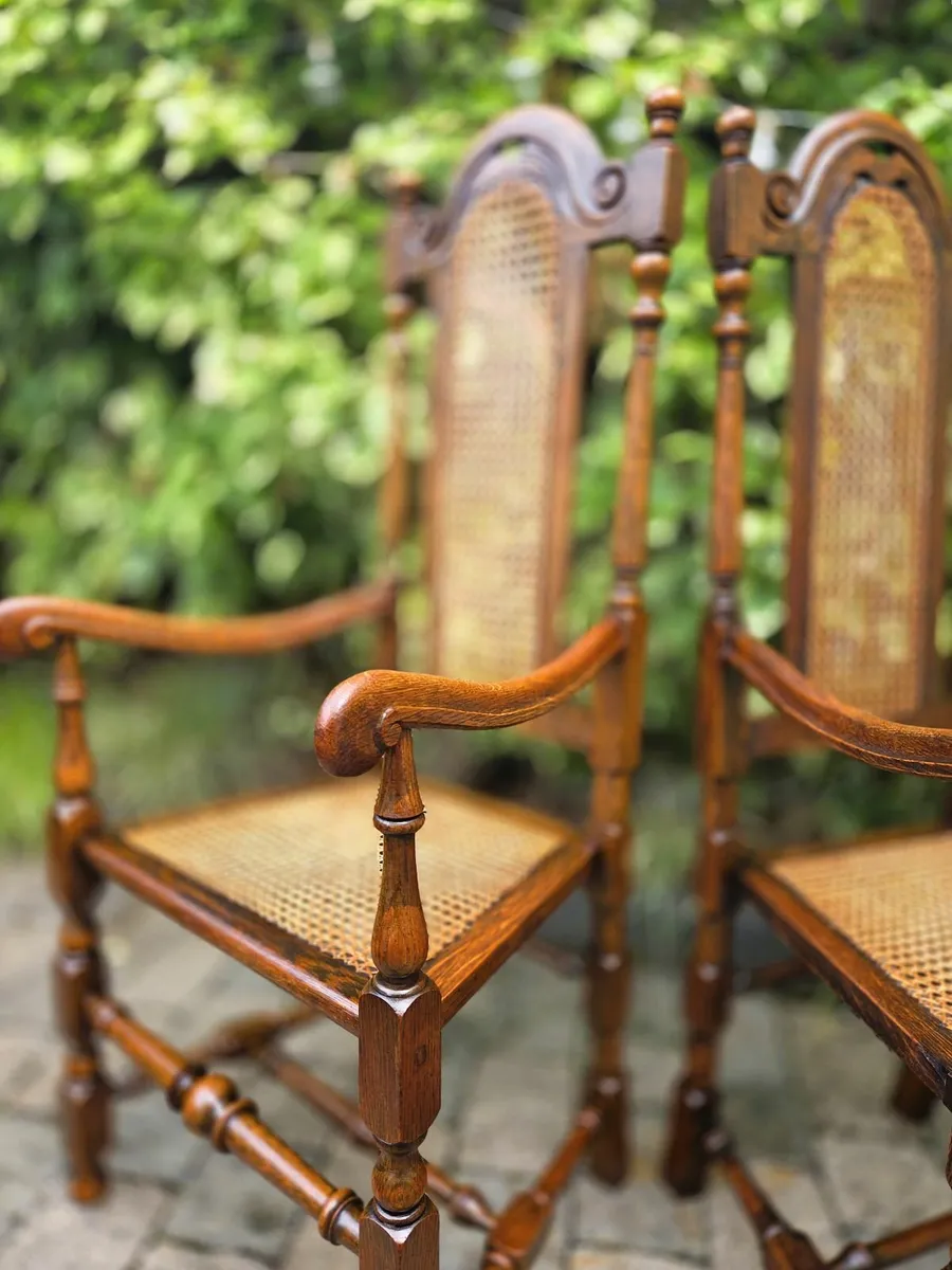 Pair of Victorian Oak Armchairs- Circa 1880 - Image 2
