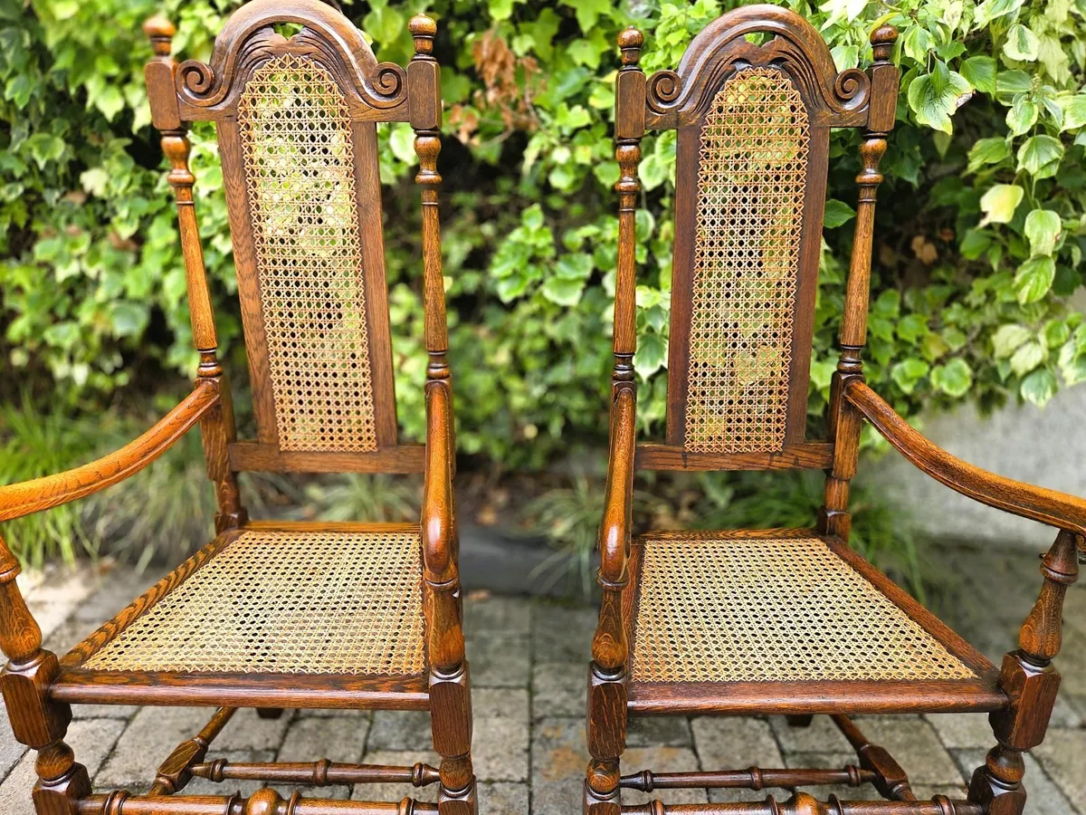 Pair of Victorian Oak Armchairs- Circa 1880 - Image 3