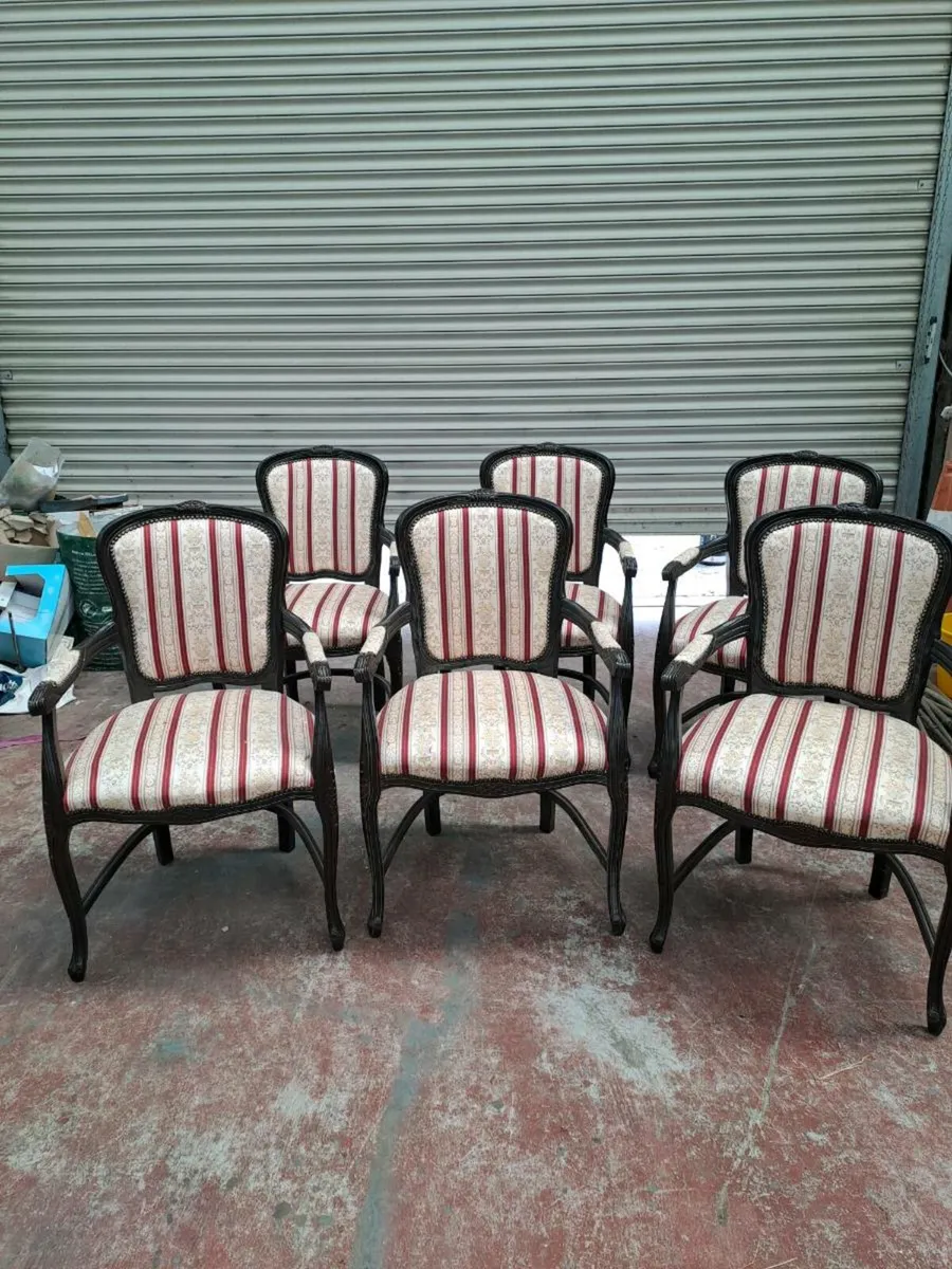 6 regency carving chairs - Image 1