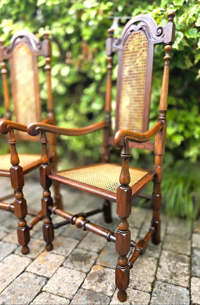 Pair of Victorian Oak Armchairs- Circa 1880 - Image 4
