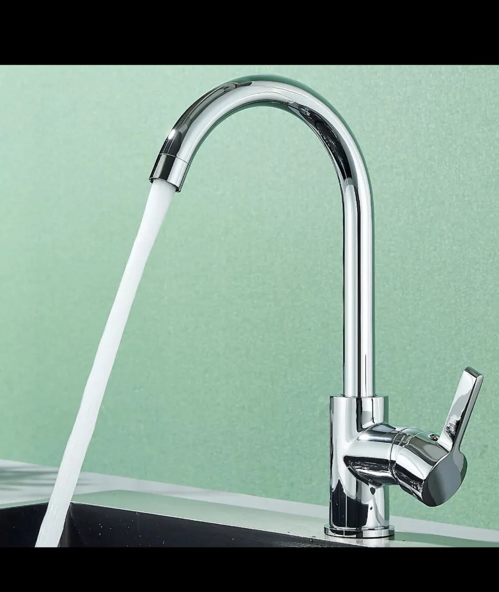 NEW Kitchen Sink Mixer Tap Mono Chrome Faucet - Image 1