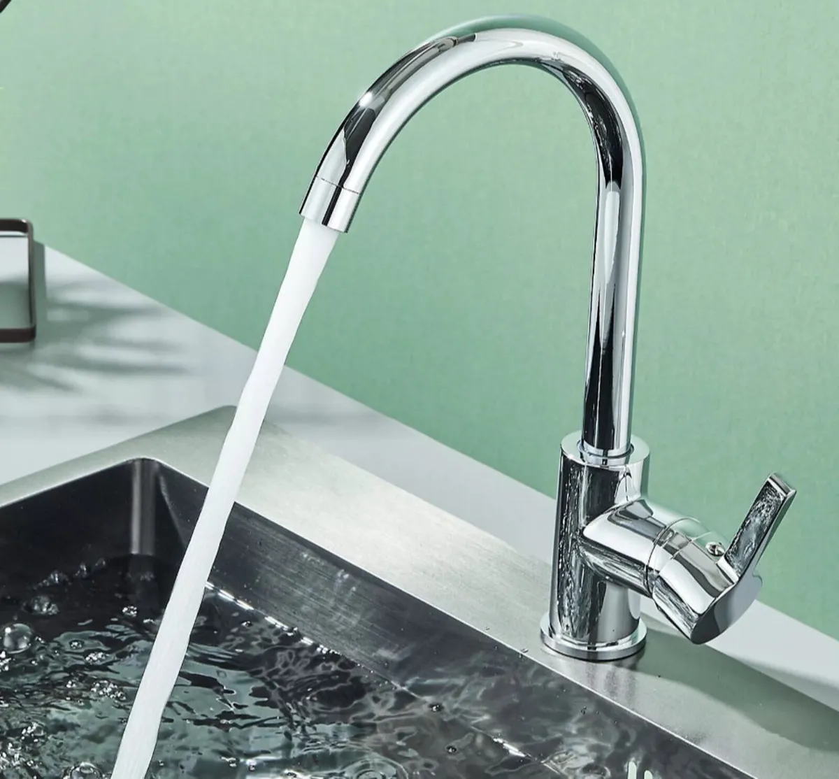 NEW Kitchen Sink Mixer Tap Mono Chrome Faucet - Image 4
