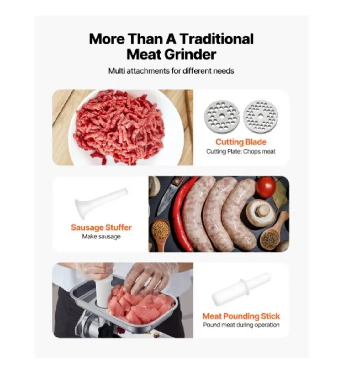 Meat grinder new 220v 600w heavy duty - Image 2