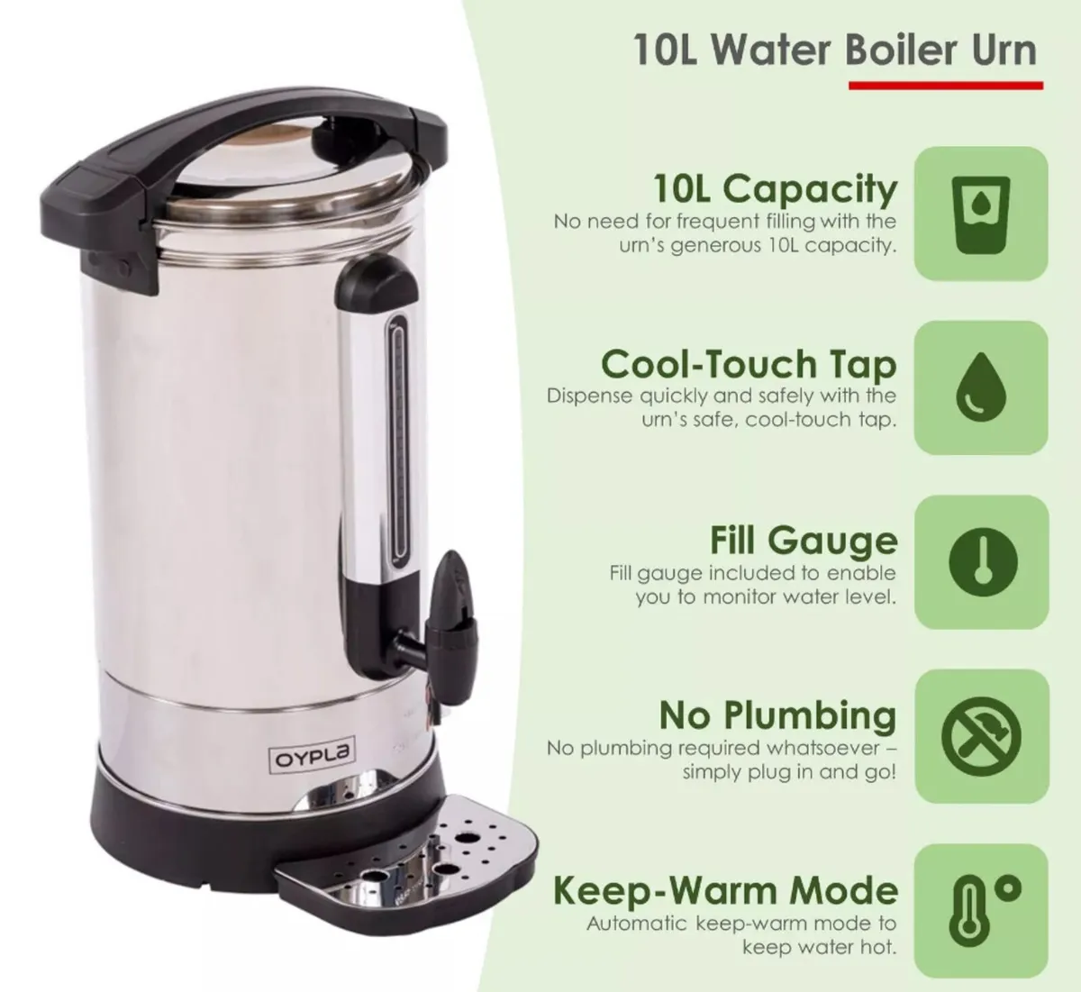 NEW 10 Litre Electric Hot Water Boiler Catering - Image 1