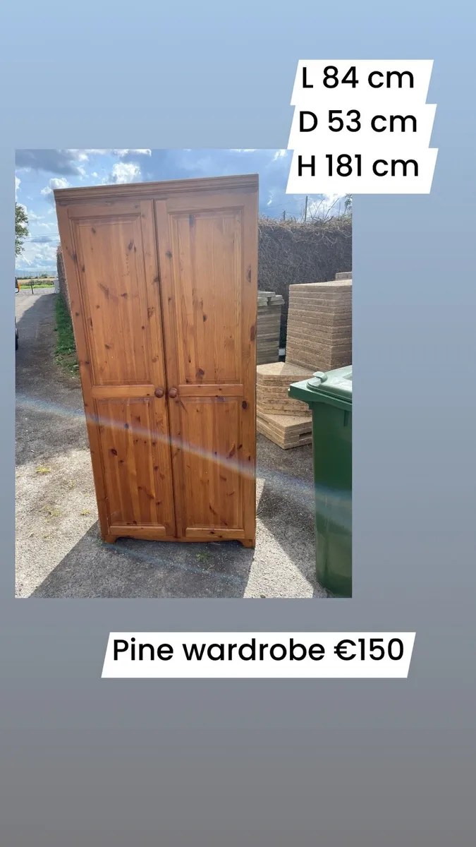 Solid pine wardrobe - Image 2