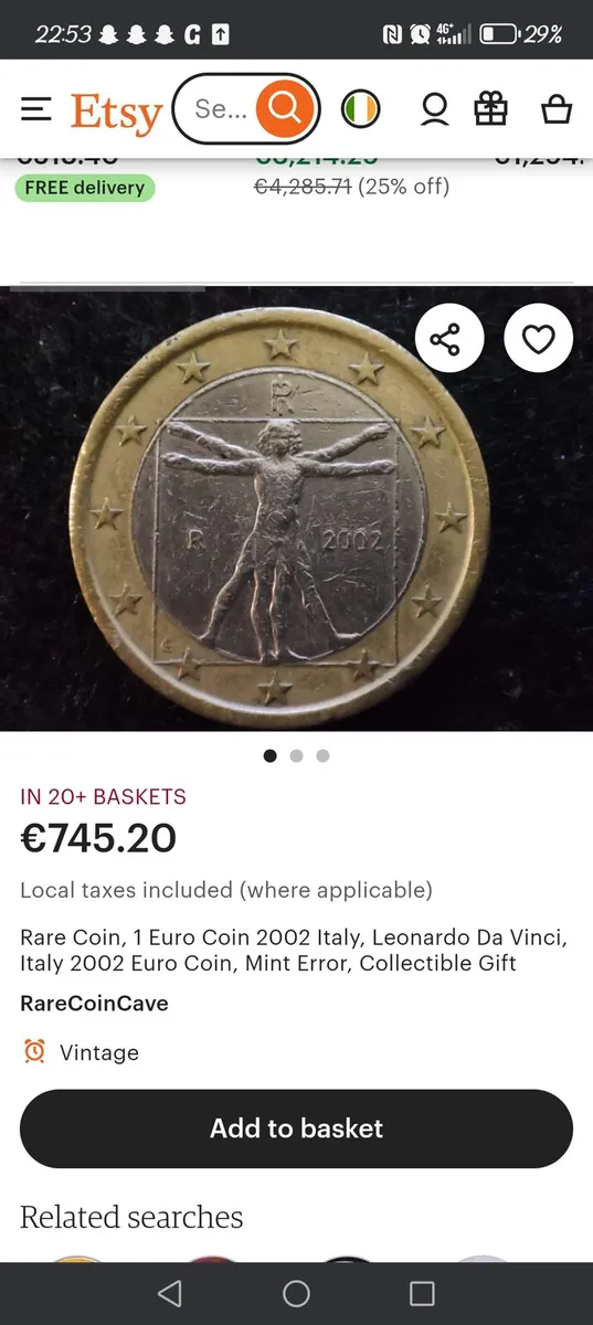 A rare euro Italian collectable coin - Image 1