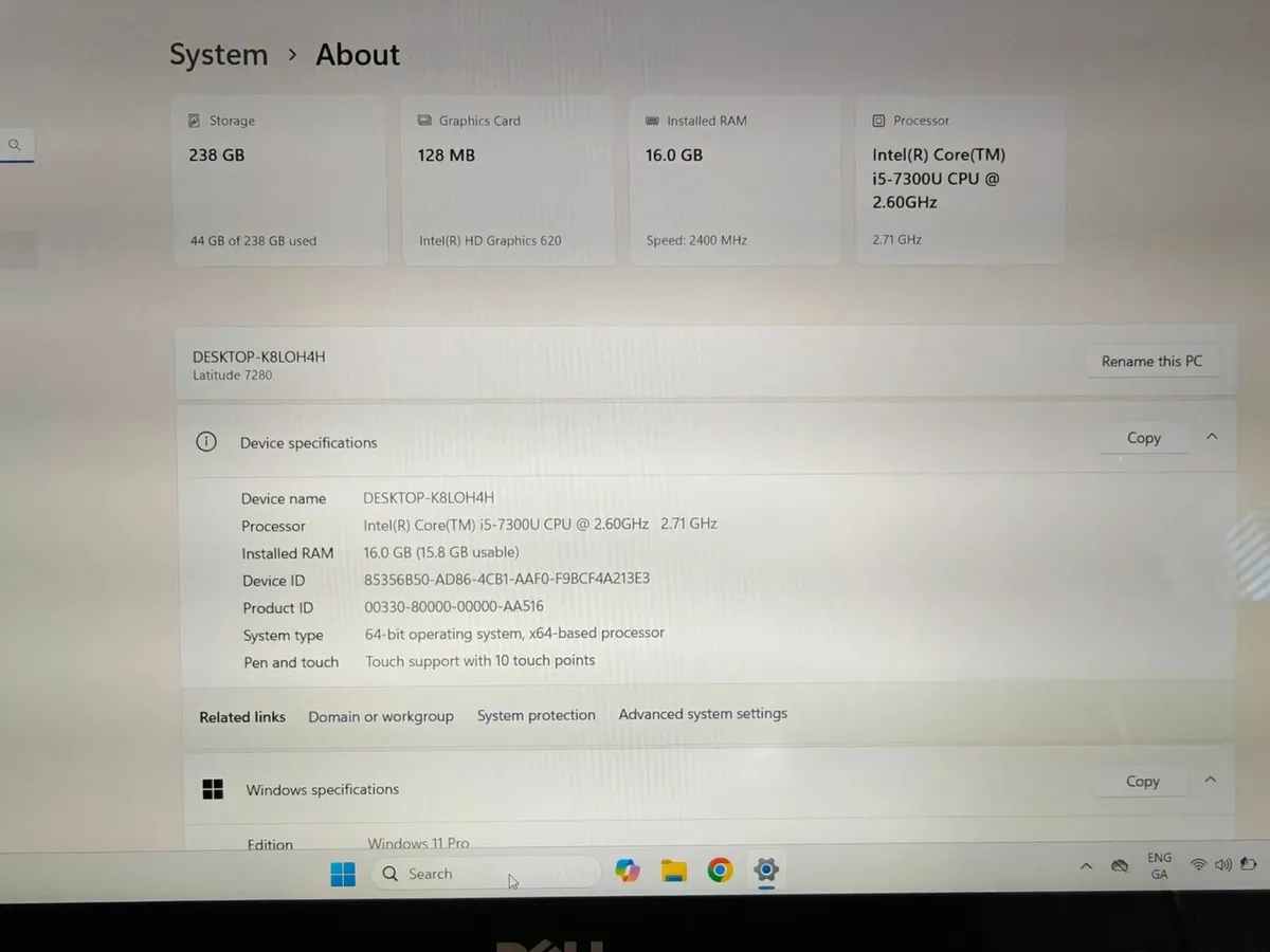 DELL Latitude E7280 Laptop | INTEL i5 | Touch - Image 3