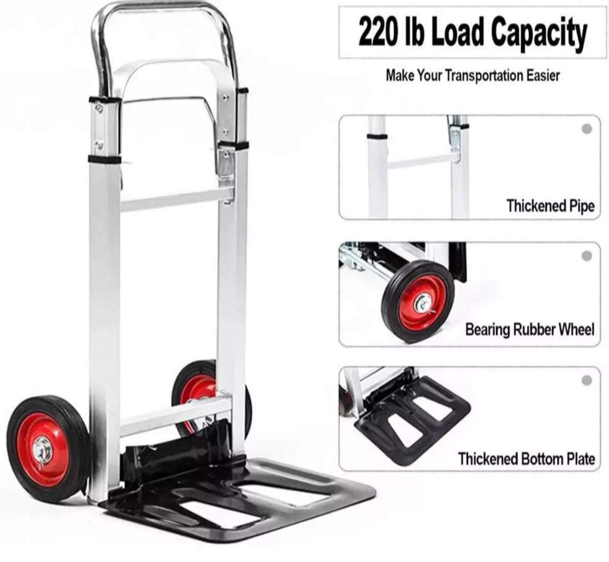 NEW 100kg Folding Sack Truck Trolley Hand Cart - Image 4