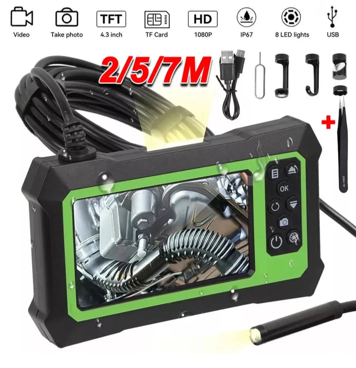 New Industrial Endoscope Camera 1080P HD 4.3'' - Image 1